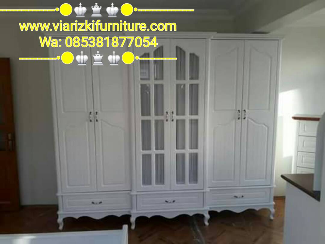 Almari Minimalis Warna Putih 3 Pintu - Via Rizki Furniture ...
